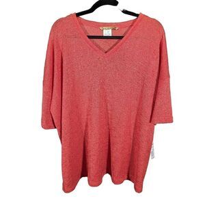 NWT Tarava Coral Oversize Quarter Sleeve Sweater Women's Size Medium